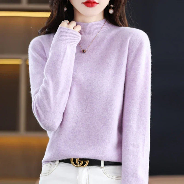 Pullover cálido de mujer, estilo casual y confortable para otoño.