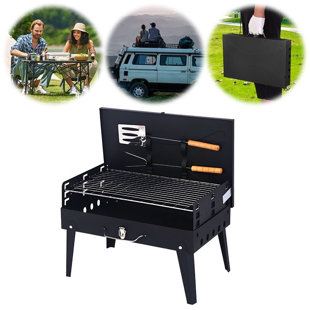 Barbacoa plegable de acero, la mejor opción para tus exteriores y asados.