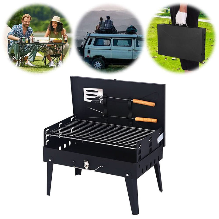 Barbacoa plegable de acero, la mejor opción para tus exteriores y asados.