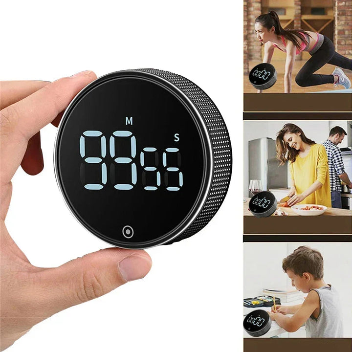 Temporizador digital magnético para cocina, esencial para hornear y cocinar. Control de tiempo preciso y confiable.