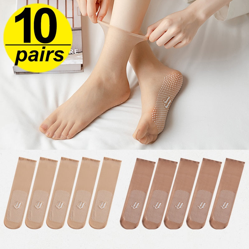 Calcetines transpirables de poliéster para mujer, ultrafinos y muy cómodos, frescura garantizada en verano.