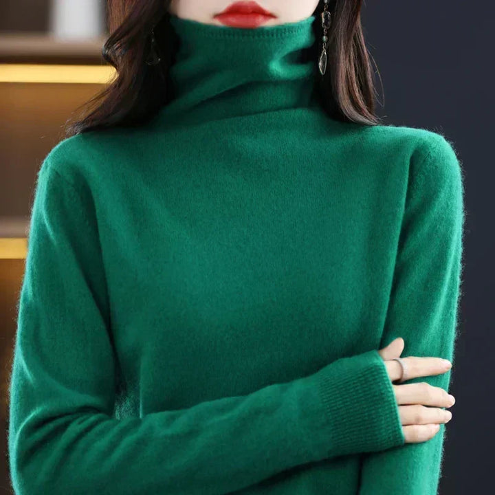 Suéter manga larga, cuello redondo, estilo elegante y casual para la mujer moderna.
