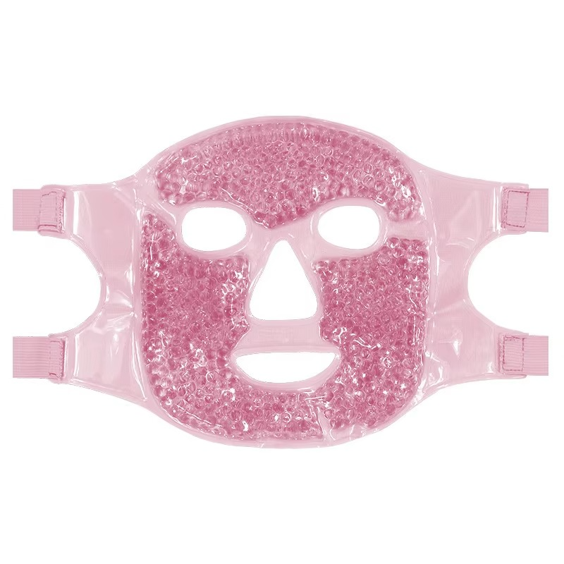 Alivia el rostro con esta máscara de gel y perlas, perfecta para terapia fría o caliente en casa.