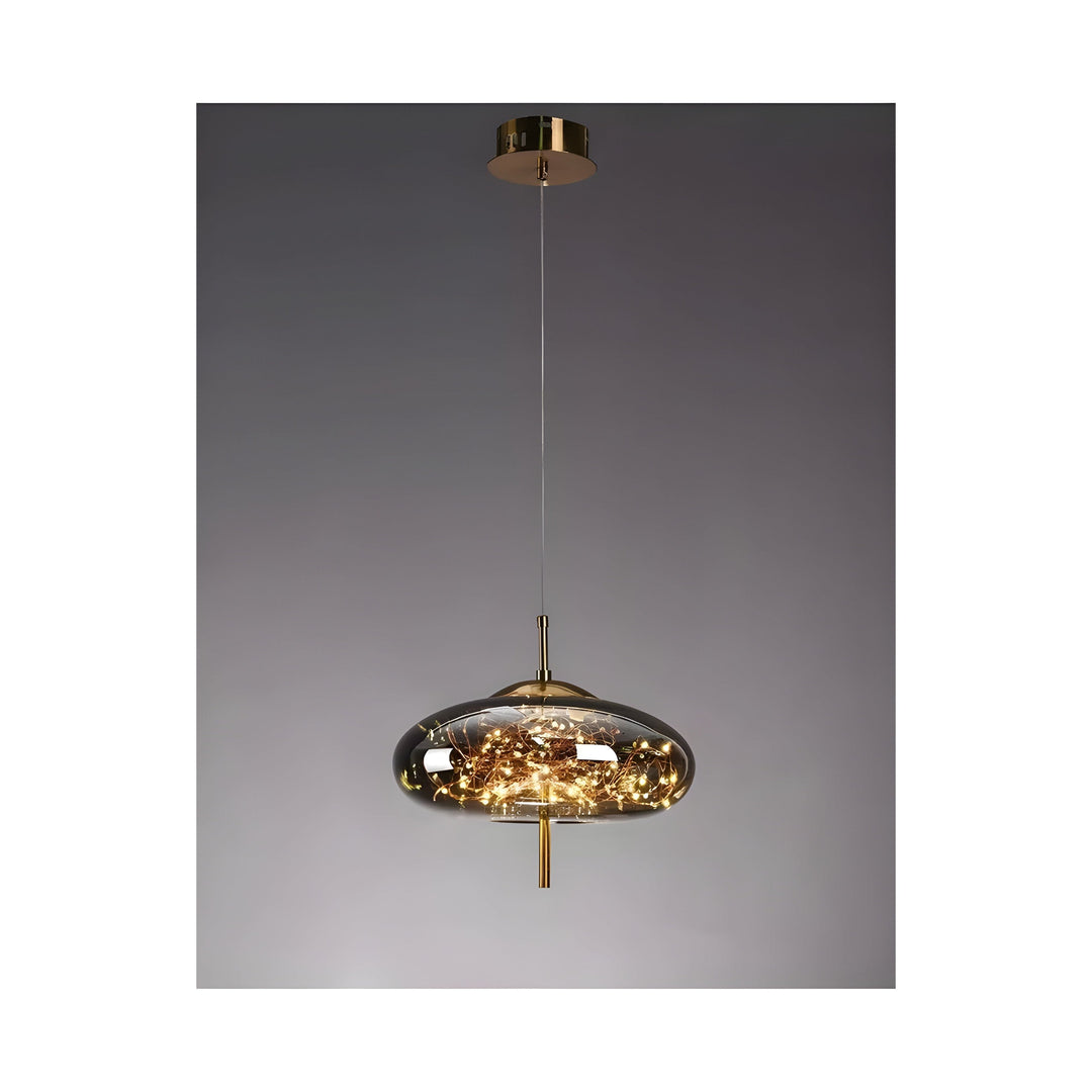 Lámpara colgante LED moderna de estrellas, perfecta para iluminación y decoración de sala.