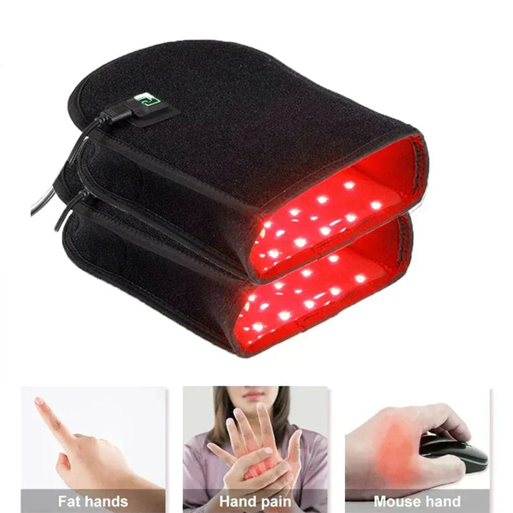 Guante portátil de luz roja para terapia de manos, alivio del dolor articular en cualquier lugar.