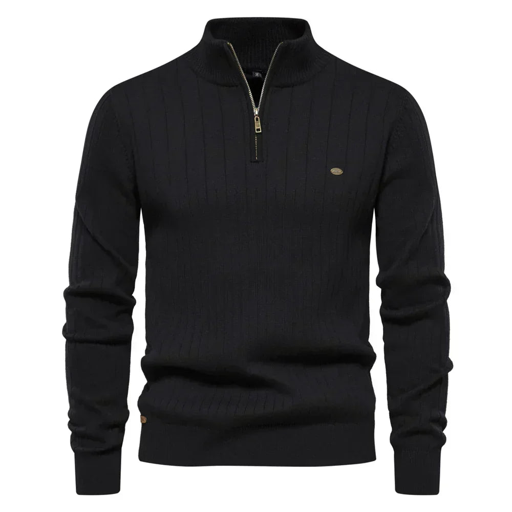 Cárdigan con cremallera para hombre, jersey casual versátil, ideal para ropa de otoño/invierno.