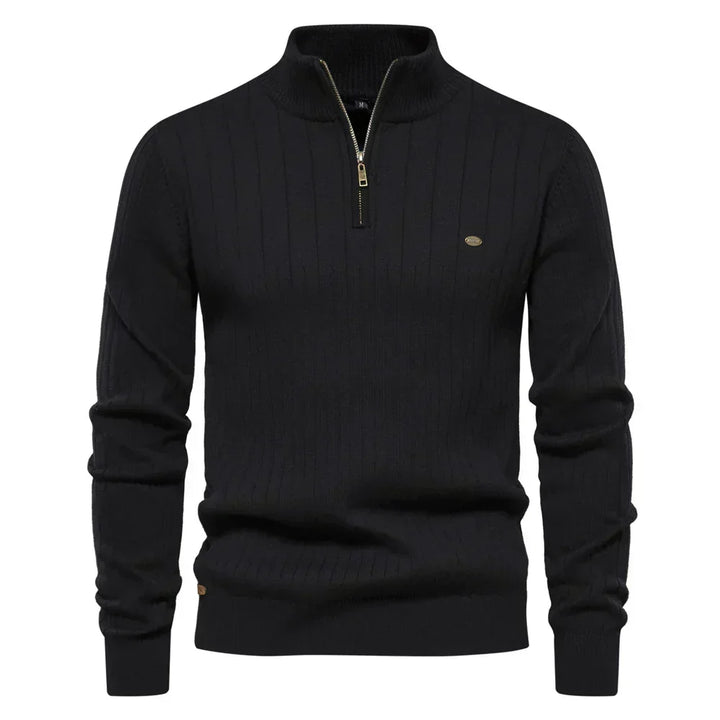 Cárdigan con cremallera para hombre, jersey casual versátil, ideal para ropa de otoño/invierno.