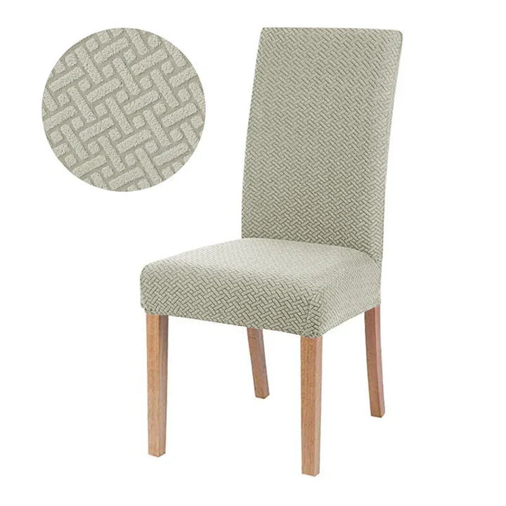 Funda de silla de poliéster jacquard, sin esfuerzo para poner, duradera y elegante.
