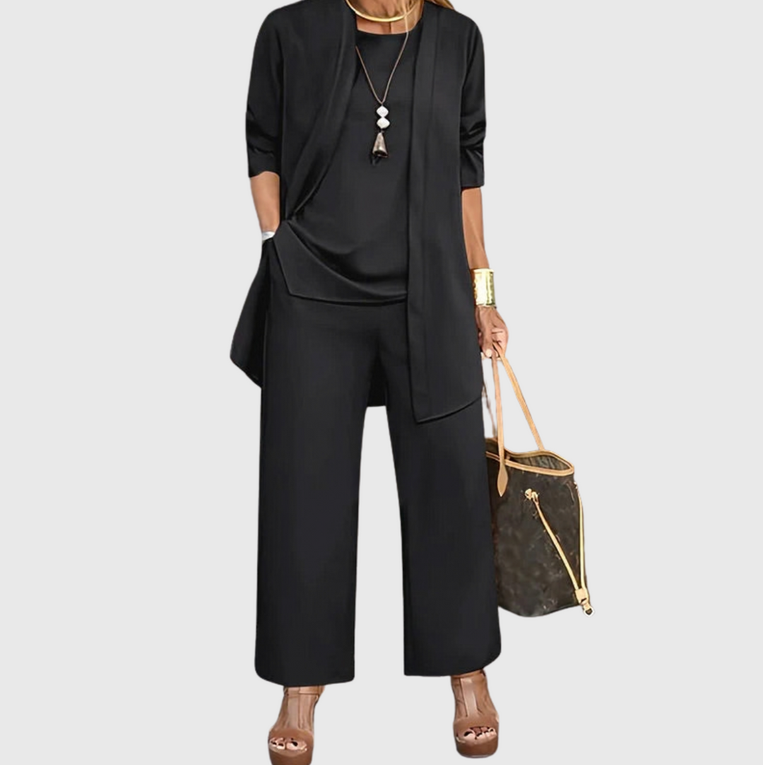 Conjunto de lounge para mujer, 3 piezas. Estilo suelto, cómodo y casual. Ideal para relajarse en casa.
