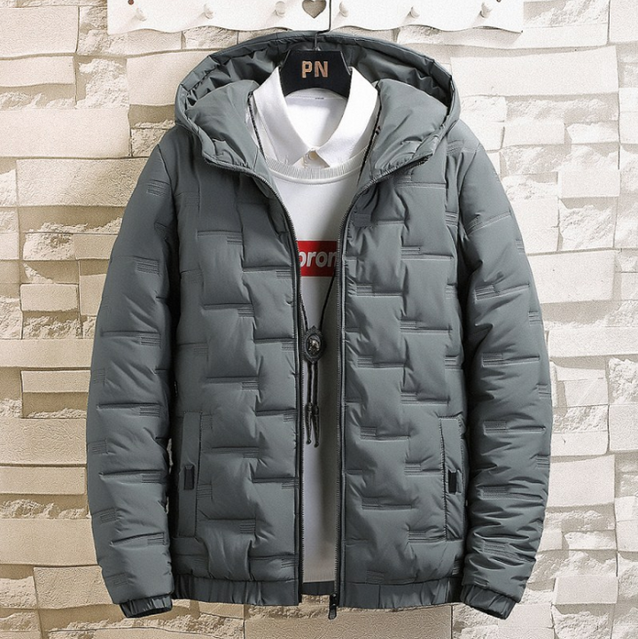 Estilosa chaqueta acolchada ANTON para hombre, cuello alto, cierre de cremallera.