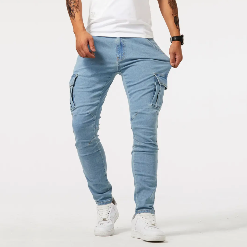 Ropa para hombre: pantalones cargo de algodón con ajuste regular, estilo urbano clásico.