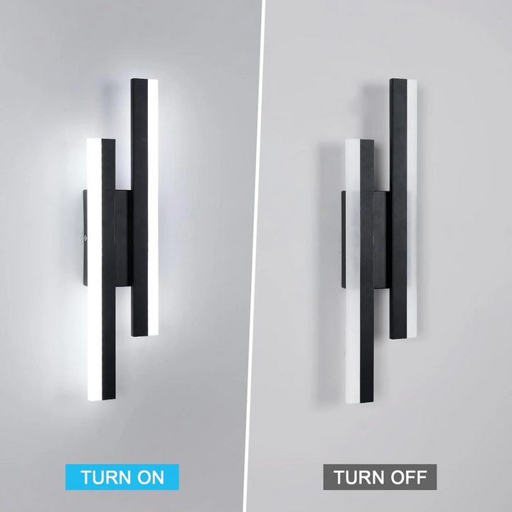 Aplique de pared LED largo con diseño elegante, mejora la decoración de tu hogar.