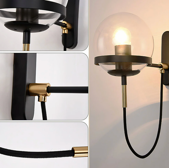 Lámpara de pared para comedor, estilo retro nórdico. Crea un ambiente acogedor y luz ambiental.