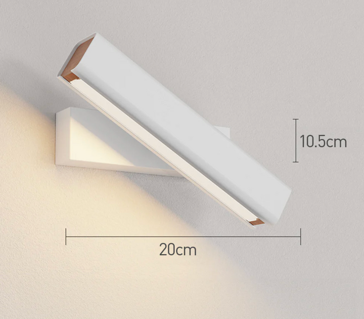 Aplique de pared LED elegante, proporciona iluminación eficiente y un toque moderno a cualquier habitación.