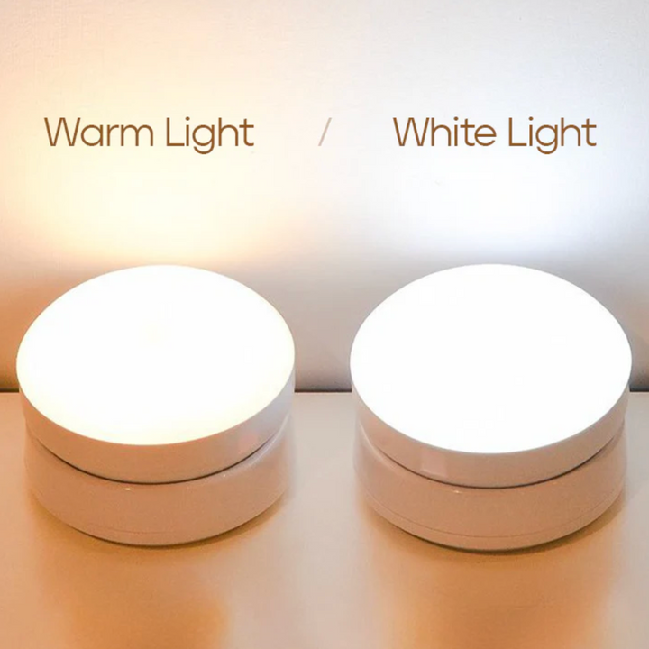 Lámpara de pared LED giratoria 360° con detección automática de movimiento.