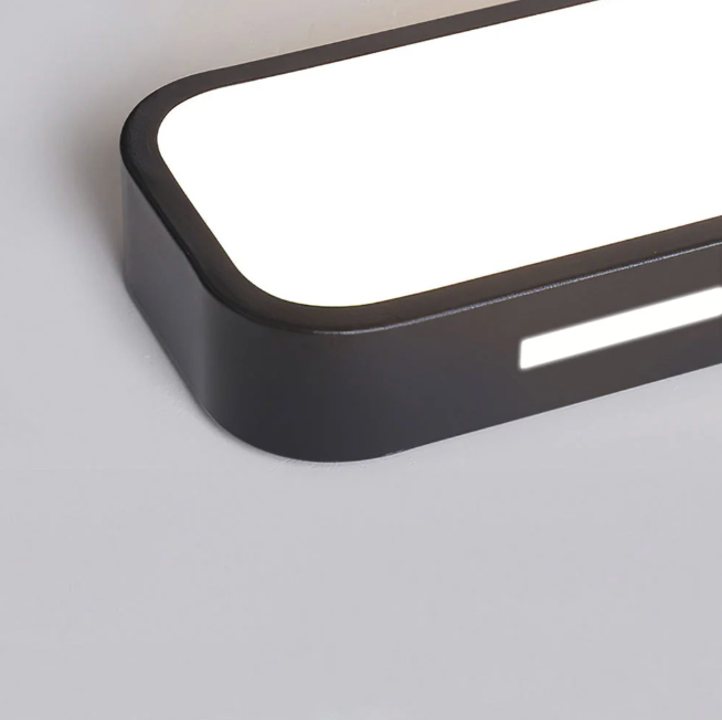 Lámpara lineal LED empotrada. Luz de techo moderna para iluminación interior minimalista.