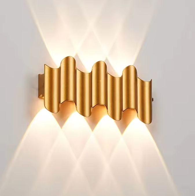 Lámpara de pared LED para patio. Iluminación exterior industrial e impermeable, decoración de jardín.
