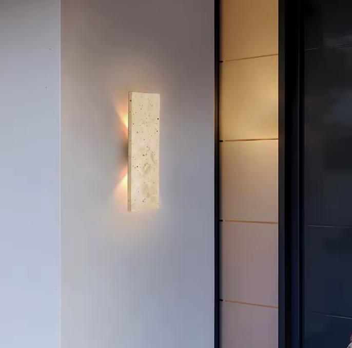 Iluminación exterior LED de pared, atenuable, impermeable, ideal para jardín, balcón y entrada.
