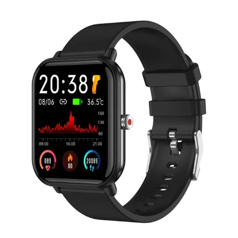 Monitor de actividad: smartwatch registrando ejercicio. Muestra progreso diario y metas de salud.