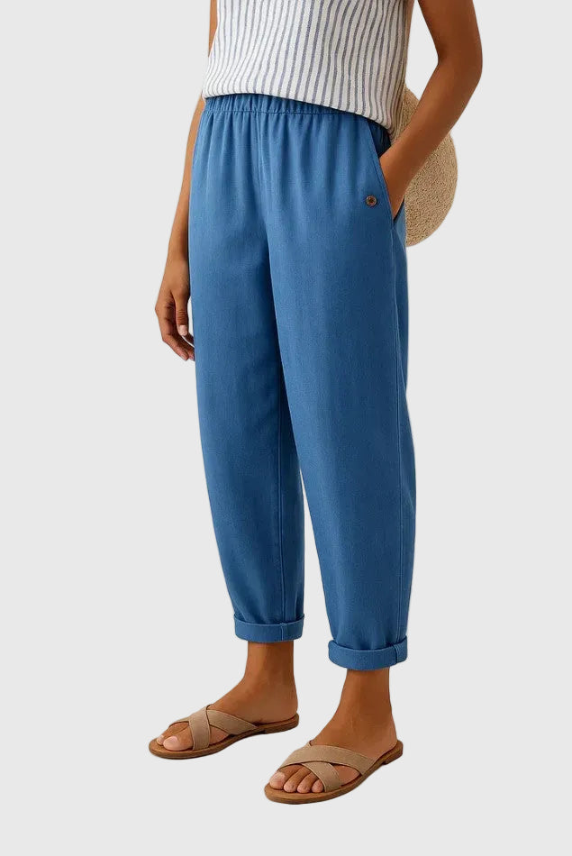 Pantalón casual y elegante para mujer, de moda, estilo versátil y ropa femenina moderna.