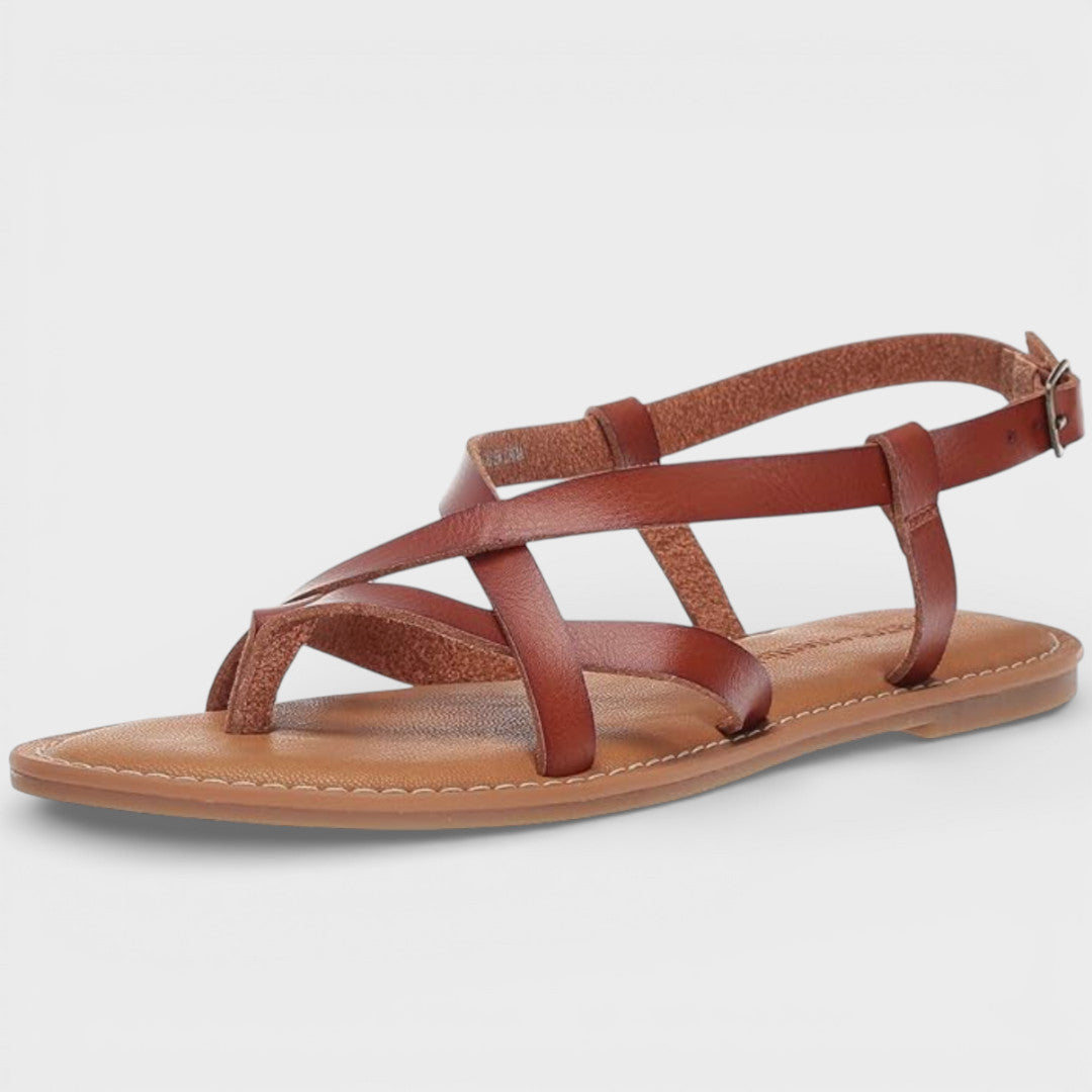 Sandalias planas de tiras para mujer, cómodas y ligeras, perfectas para el verano.