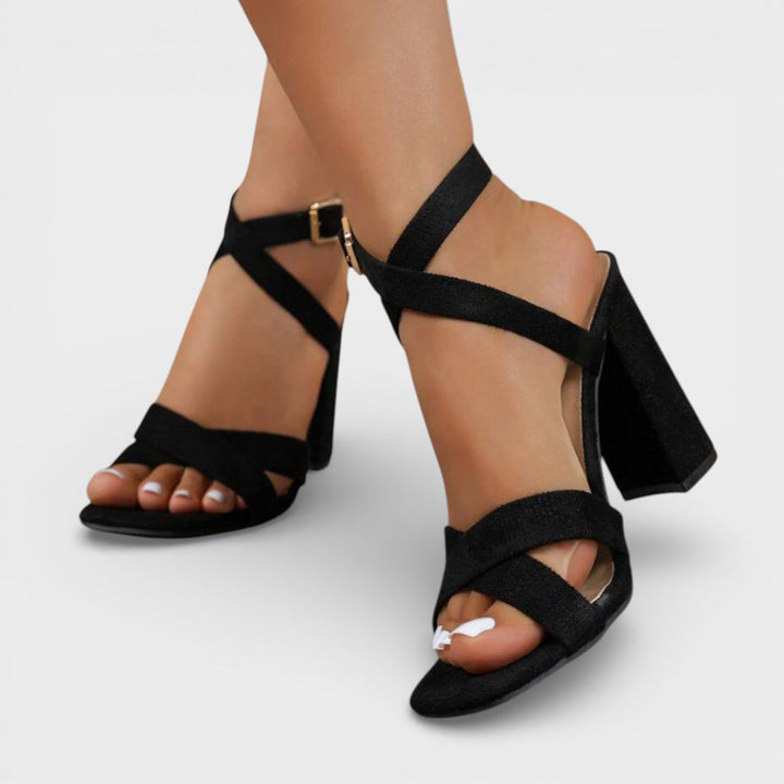 Sandalias de tacón elegantes para mujer, calzado de fiesta ideal para bodas y graduaciones.