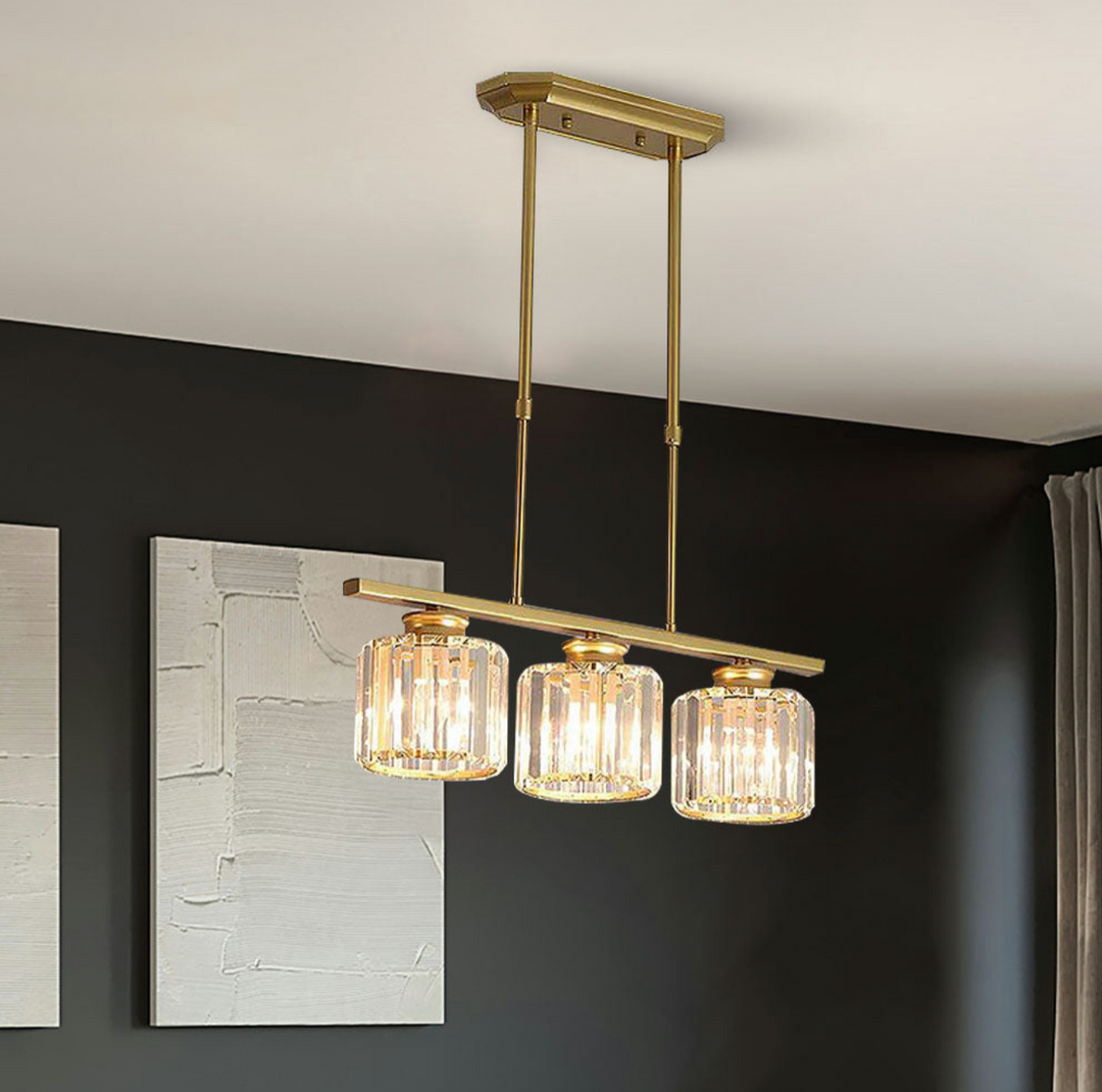 Lámpara colgante moderna para comedor, luz lineal elegante que combina con todo.
