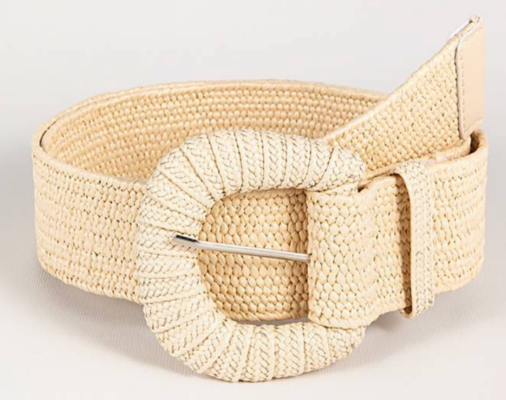 Moda mujer: cinturón trenzado ajustable y elegante. Accesorio retro de verano para destacar cualquier conjunto.