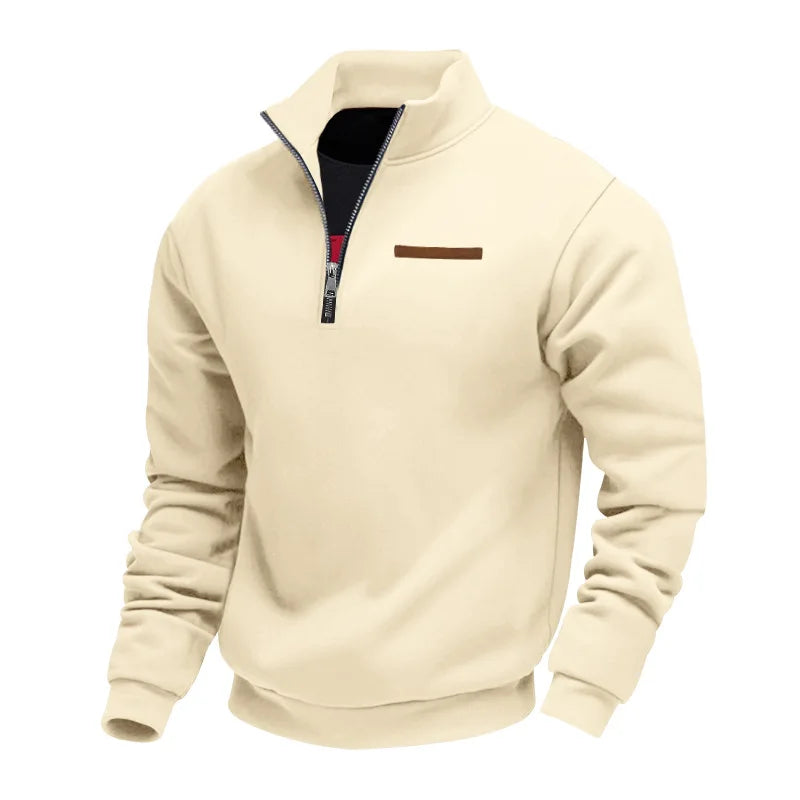 Sudadera casual de hombre, cálida y cómoda para el invierno. Moda masculina esencial.