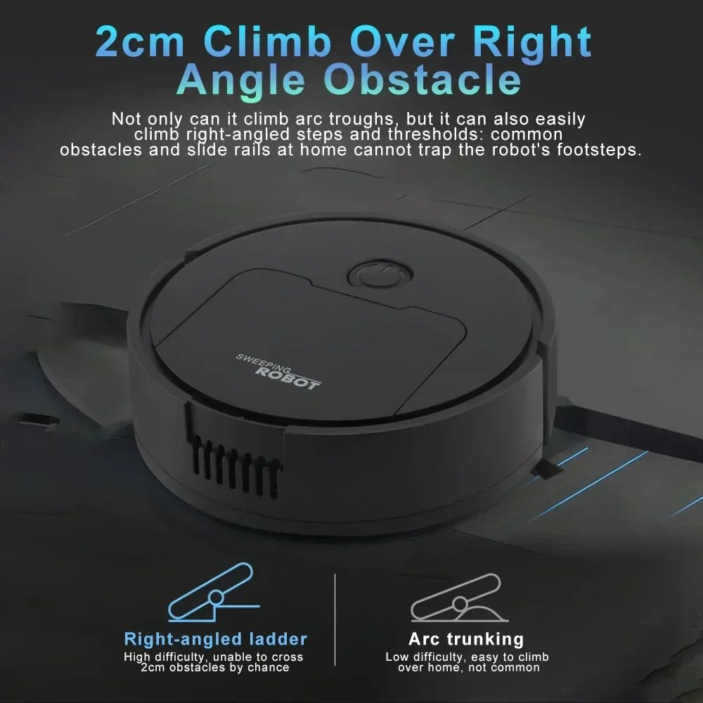 Robot aspirador automático con tecnología inteligente para barrer, aspirar y fregar. Control y limpieza sin esfuerzo.