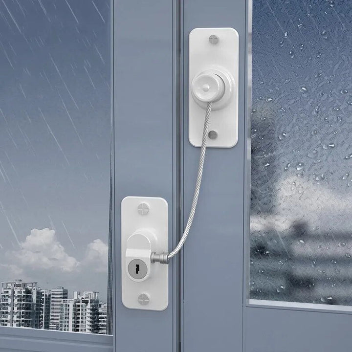 Cerradura de seguridad para ventanas y puertas, sistema de contraseña. Protección robusta y fácil para el hogar.