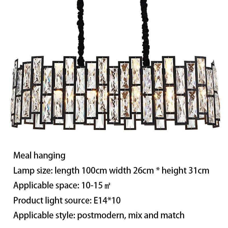 Lámpara de cristal K9 de lujo. Diseño contemporáneo para una luz decorativa impactante.