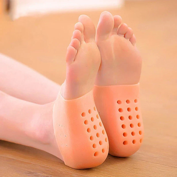 Plantillas elevadoras de silicona unisex, invisibles. Aportan altura, amortiguación y alivio en el talón.