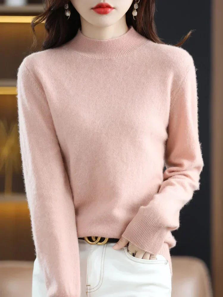Pullover cómodo de punto para mujer, ideal para días fríos de invierno.