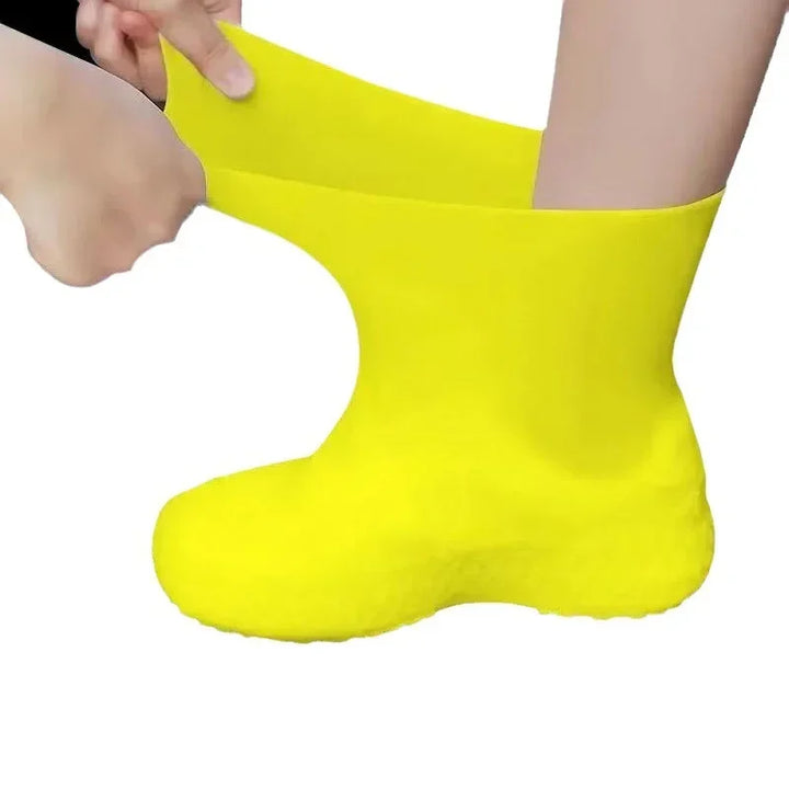 Cubrezapatos antideslizantes de silicona para lluvia, unisex, reutilizables para viajes y exteriores.