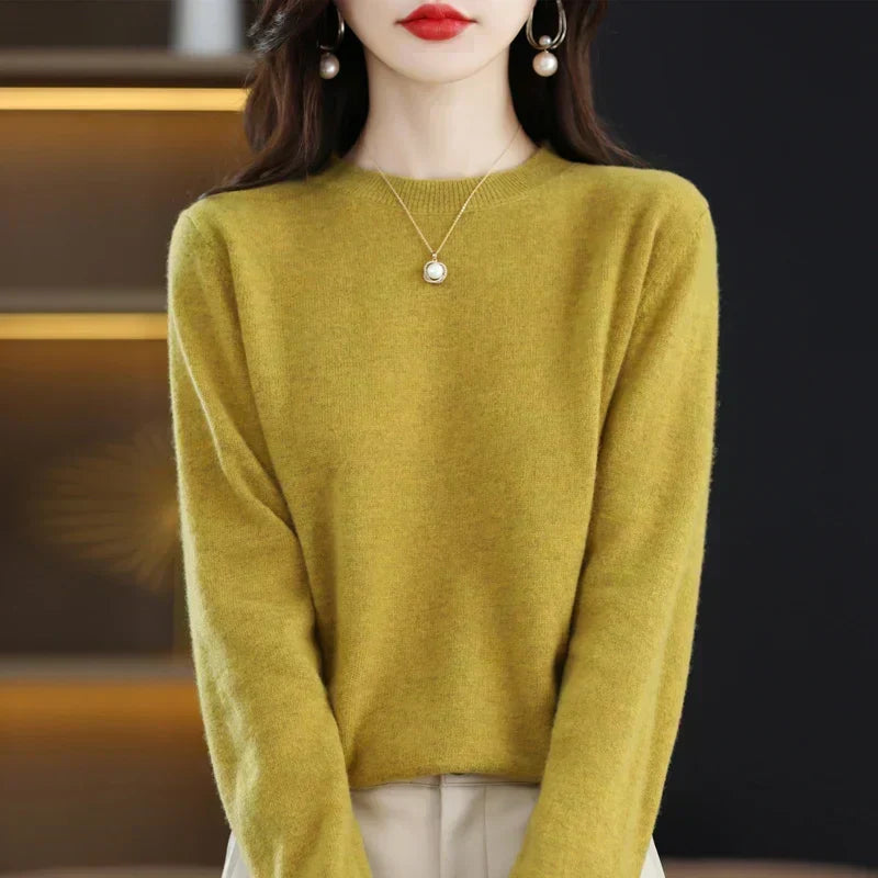 Ropa de invierno: suéter mujer ajuste ceñido, manga larga, estilo chic y elegante.