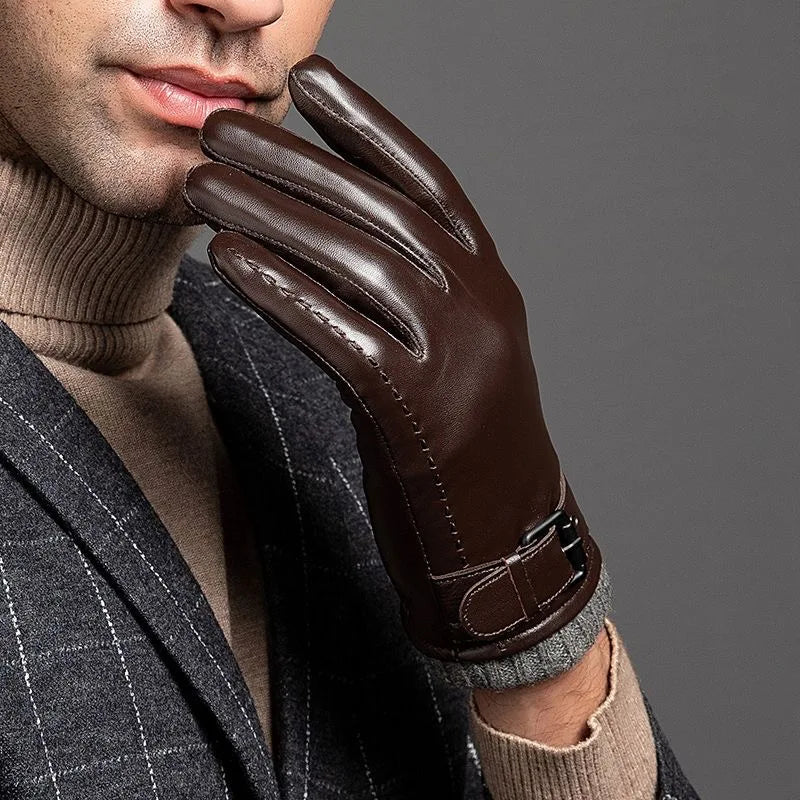 Guantes táctiles de invierno para hombre, perfectos para usar el smartphone sin quitárselos.
