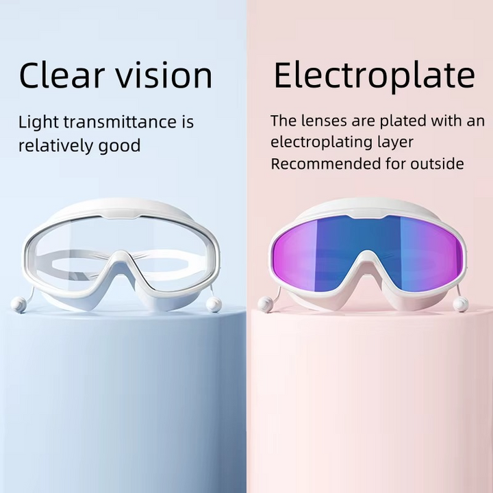 Gafas de natación para adultos, resistentes al agua, antivaho y con protección solar UV.