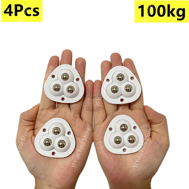 Set de 4 ruedas giratorias 360° autoadhesivas. Desliza muebles pesados protegiendo el suelo de tu hogar.