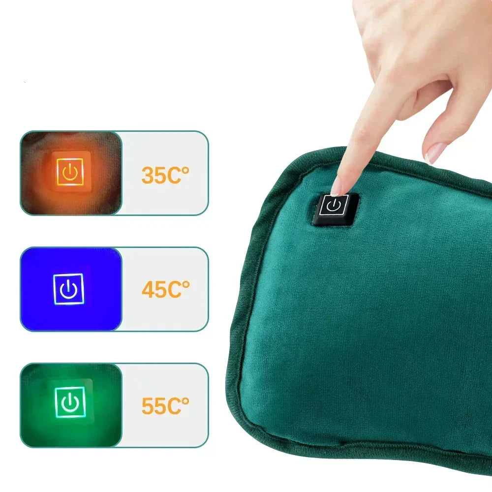 Bienestar con almohadilla térmica portátil USB. Alivio para calambres y relajación muscular en cualquier lugar.