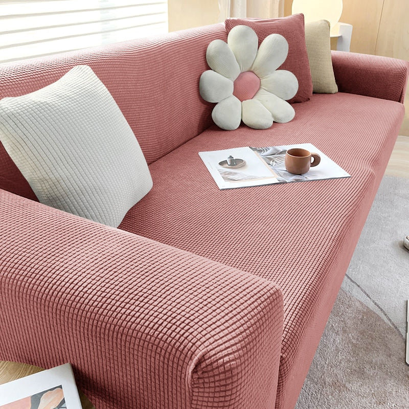 Funda de sofá protectora para muebles. Elástica, fácil de instalar, ideal para tu sala de estar.