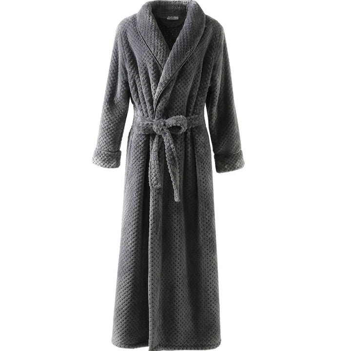 Bata unisex extralarga con cremallera, confort invernal garantizado.