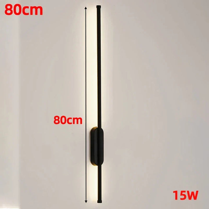 Aplique de pared LED 11W/15W, estilo nórdico, disponible en 60 u 80 cm, luz interior.