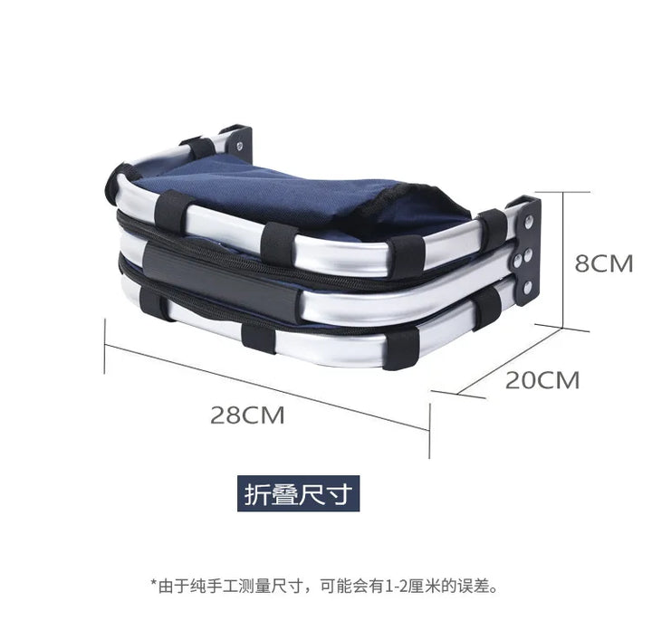 Cesta térmica plegable y portátil para picnic, con amplio espacio y asa resistente, perfecta para viajes y compras.