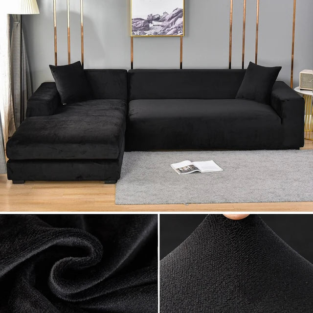 Funda de sofá elástica de terciopelo, mejora la decoración de tu hogar y protege tus muebles.