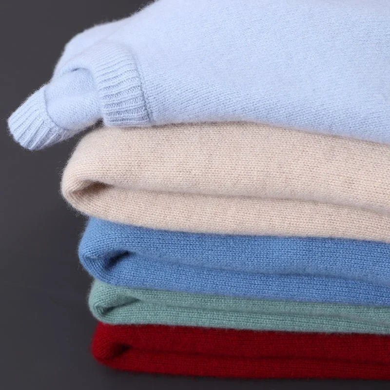 Jersey de punto casual elegante para hombre. Prenda masculina de invierno, cuello redondo y manga larga.
