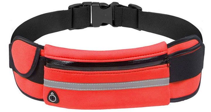 Riñonera running ajustable e impermeable, esencial para entrenamientos de fitness.
