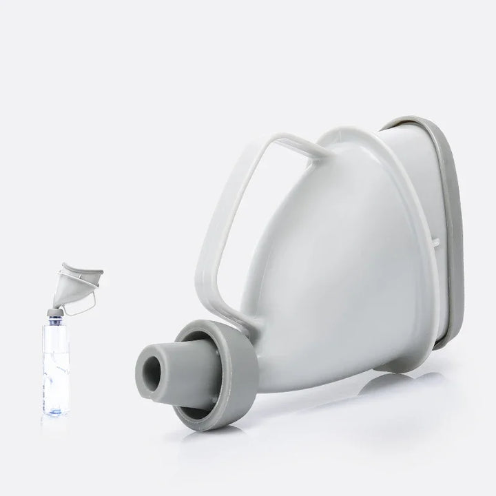 Orinal portátil unisex para viajes, camping y emergencias. Higiene exterior práctica.