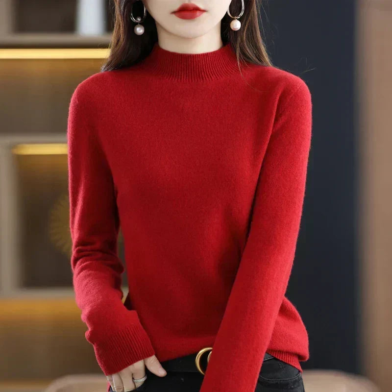 Detalle de tejido suave en suéter de punto para mujer, confort y calidez en invierno.