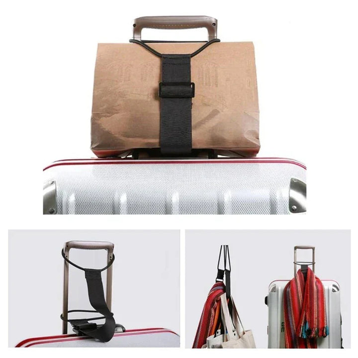 Correa ajustable de arcoíris para equipaje de viaje. Proporciona sujeción y protección duradera a tu maleta.